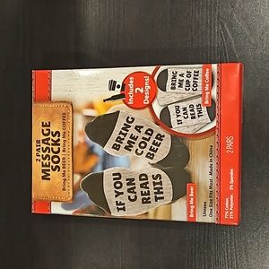 Unisex two pair funny message socks.  New